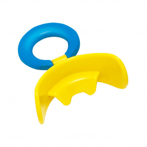 Вестибулярная пластинка MUPPY с козырьком,жесткая,LARGE (жёлтая с синим кольцом 5-8 лет)