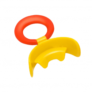 Вестибулярная пластинка MUPPY с козырьком, жесткая, SMALL (жёлтая с красным кольцом 3-5 лет)