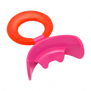 Вестибулярная пластинка MUPPY с козырьком, жесткая, SMALL (розовая с красным кольцом 3-5 лет)
