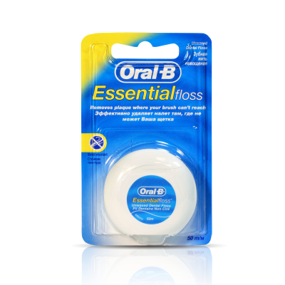 Зубная нить вощеная Essential Floss мятная 50м (Oral-B)