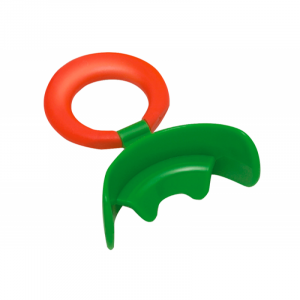 Вестибулярная пластинка MUPPY с козырьком, жесткая, SMALL (зелёная с красным кольцом 3-5 лет)