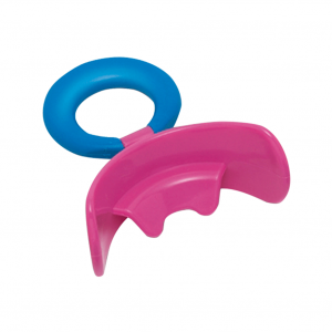Вестибулярная пластинка MUPPY с козырьком,жесткая,LARGE (розовая с синим кольцом 5-8 лет)