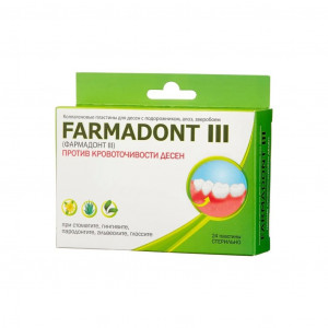 FARMADONT III Коллагеновые пластины против кровоточивости десен № 24