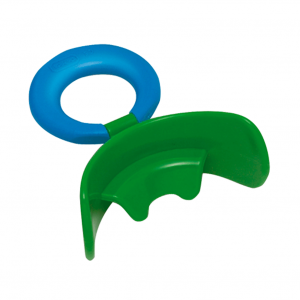 Вестибулярная пластинка MUPPY с козырьком,жесткая,LARGE (зелёная с синим кольцом 5-8 лет)